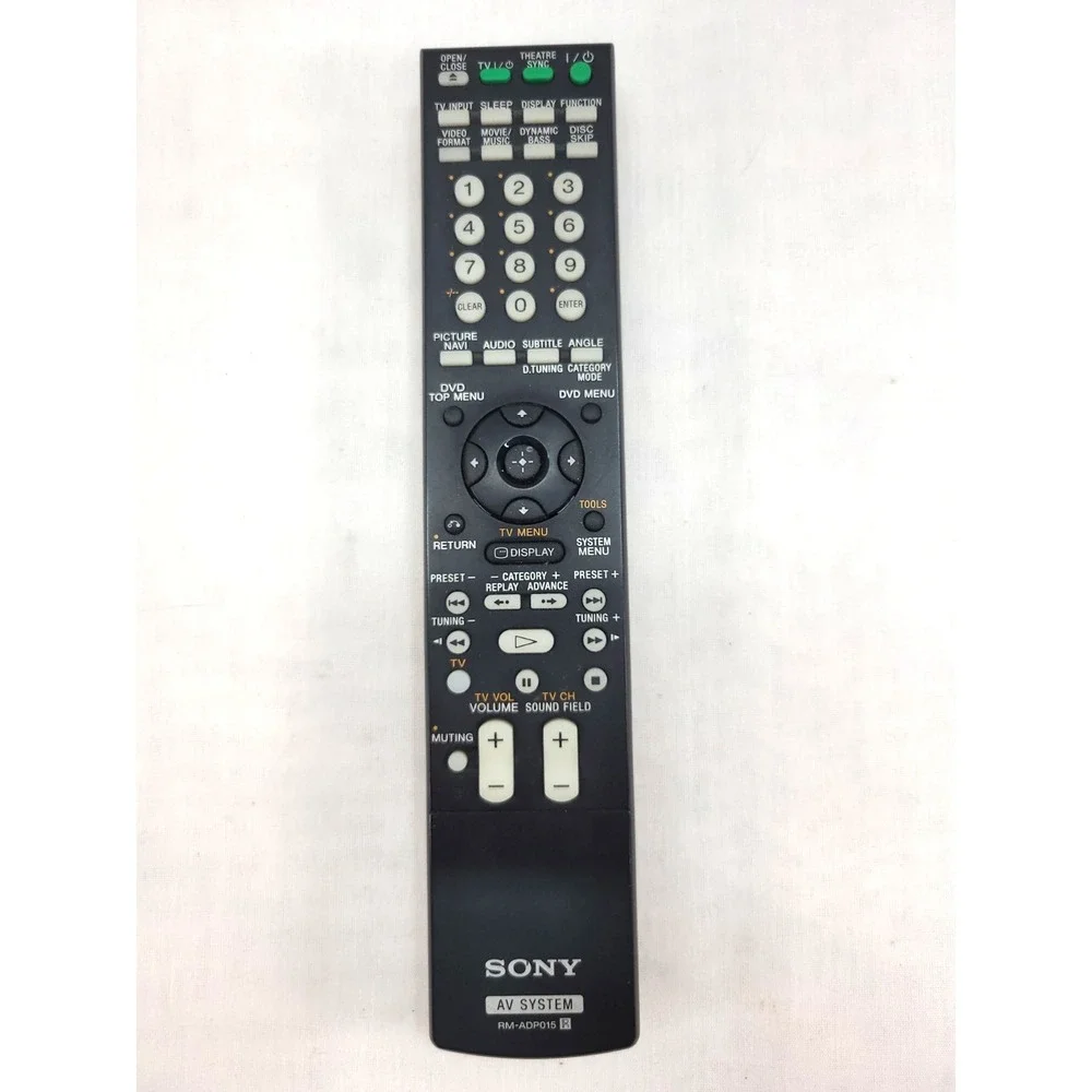 Sony RM-ADP015 AV System Genuine Remote Control Clean Tested Works
